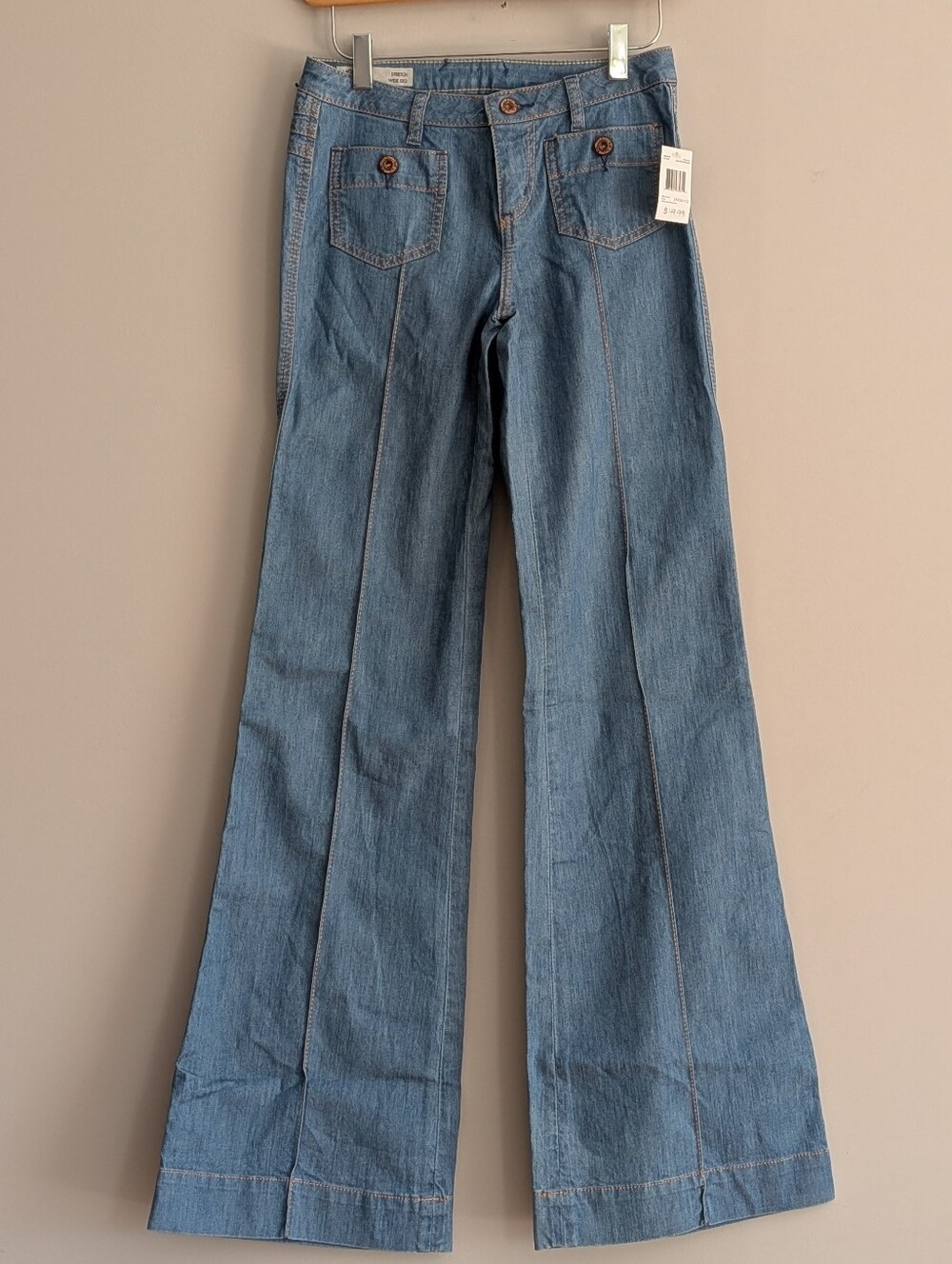 NWT Buffalo David Bitton wide-leg MORGAN stretch jeans Tall 25x34. 5 Long